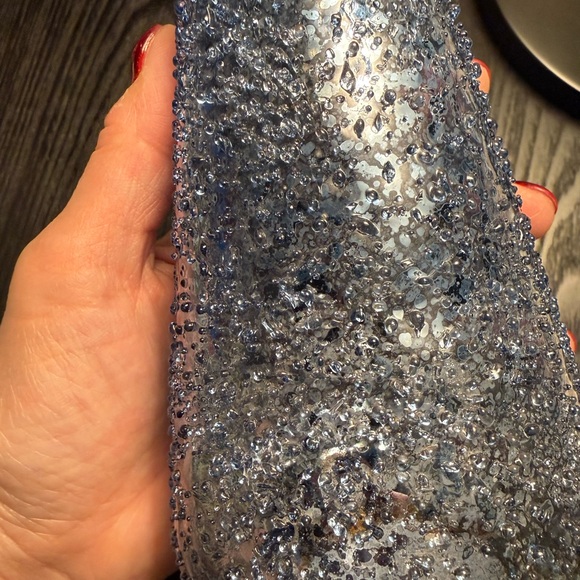 Opalhouse Icy Blue Glass Christmas Tree with Gold Base - Picture 4 of 6